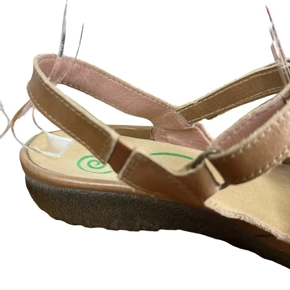 Naot Arataki Slingback Sandals Arizona Tan Leather Closed Toe Shoes Comfort 10